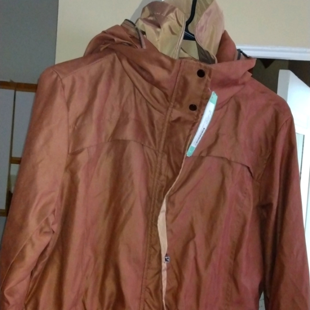 Santa Fe Apparel Mo-Ka Lillian Lightweight Brown Rain Jacket Free Shipping